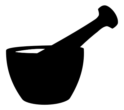 Mortar And Pestle Silhouette 2 clipart