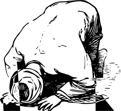 Moslem in prayer clipart