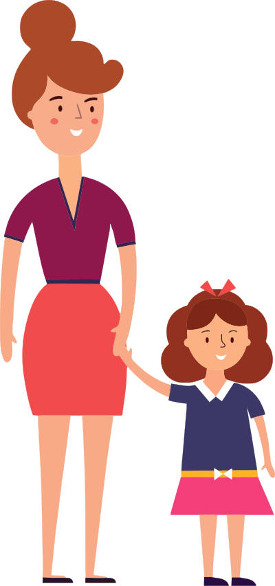 Mother And Daughter By Linnaea Mallette Vectorized clipart