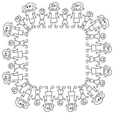 Mother And Son Square clipart
