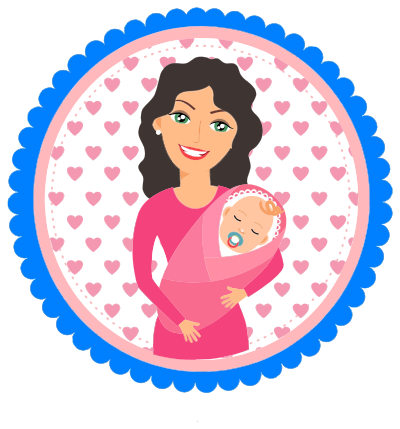 Mother Holding Baby Illustration clipart