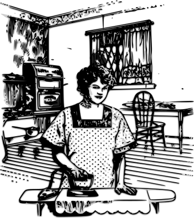 Mother Ironing clipart
