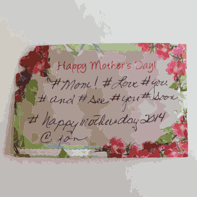 Mothers Day Card with hashtags clipart