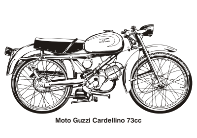 Moto Guzzi Cardellino 73cc, year 1959 clipart
