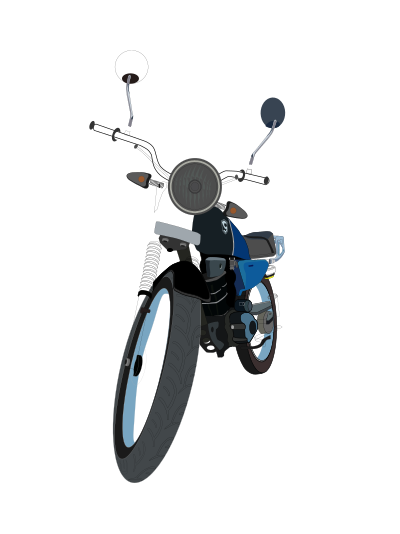 Motocicleta sin maletero (Motorcycle without trunk) clipart