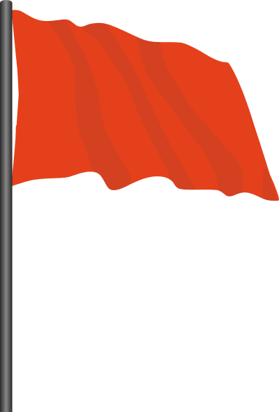 Motor racing flag 2 - red flag clipart