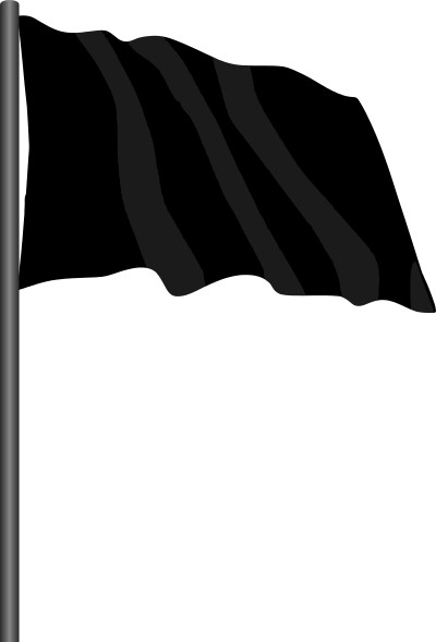 Motor racing flag 4 - black flag clipart
