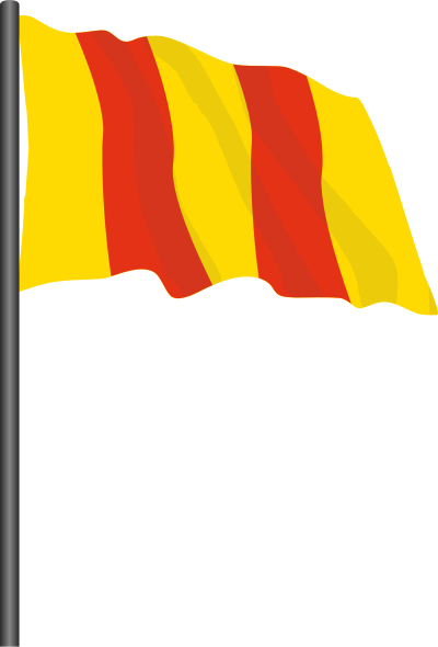 Motor racing flag 8 - red and yellow flag clipart