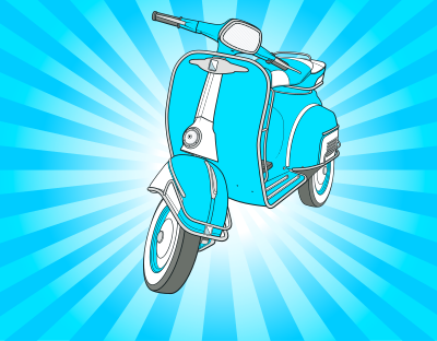 Motor Scooter clipart