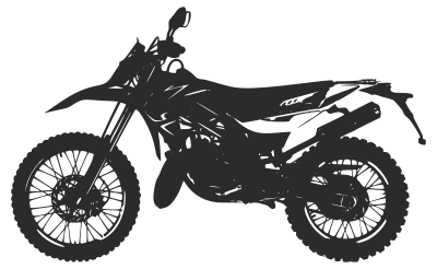 Motorbike Enduro Silhouette 3 clipart