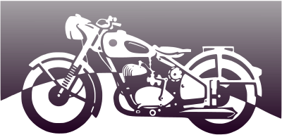 Motorbike of the 1950ies clipart