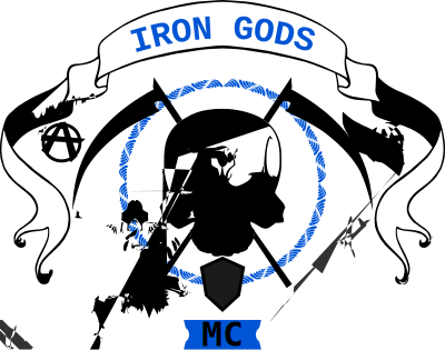 Motorcycle Club Patch Blue clipart