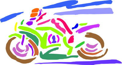 Motorcycle racer clipart