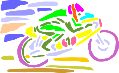 Motorcycle racer 3 clipart