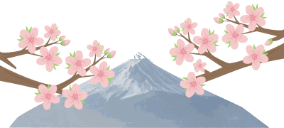 Mount Fuji and Blossoms clipart