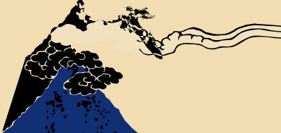 Mount Fuji with Clouds clipart