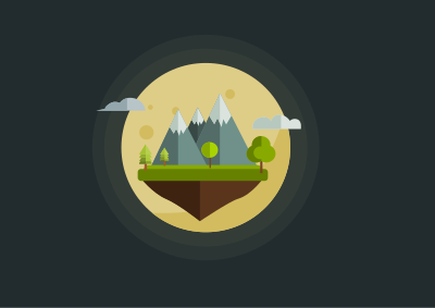 Mountain Flat Design clipart