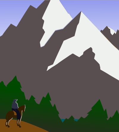 Mountain scene clipart