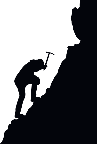 Mountaineering Silhouette clipart