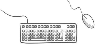 Mouse and Keyboard clipart