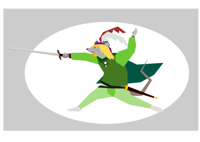 Mouse fencer clipart