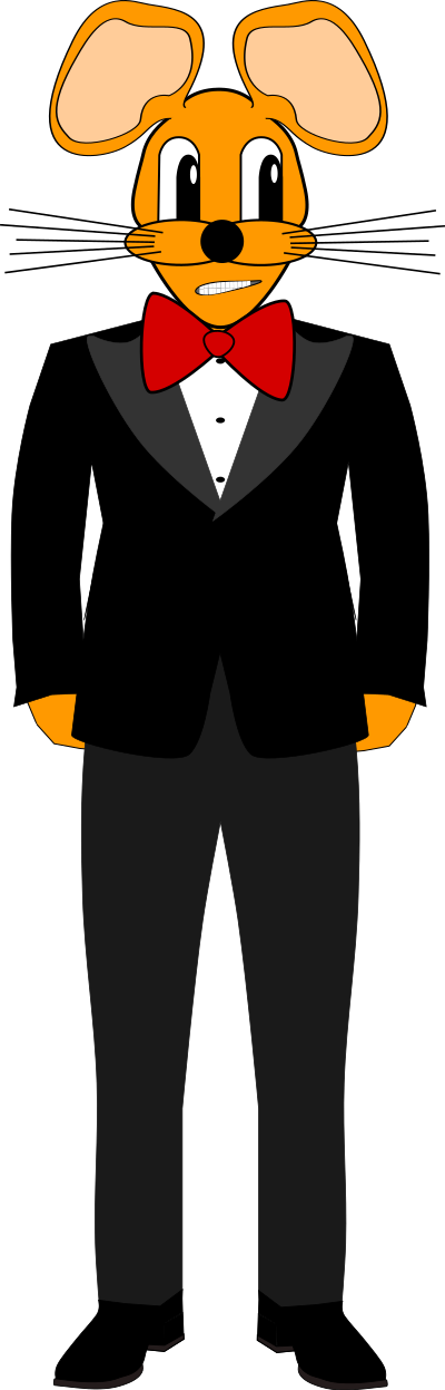 Mouse in a Tuxedo clipart