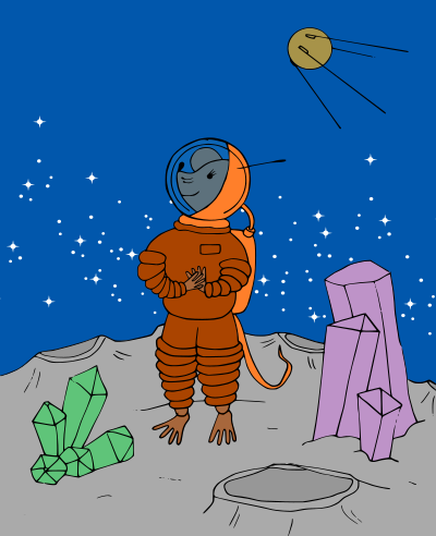 Mouse in Space - Colour Remix clipart