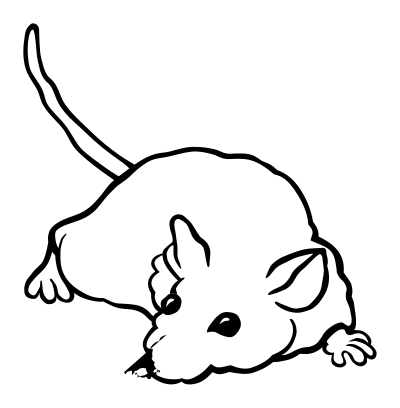 Mouse - lineart clipart