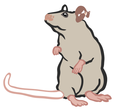 Mouse two - coloured clipart