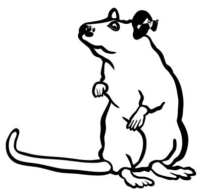 Mouse two - lineart clipart