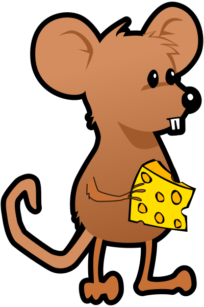 Mouse With Cheese clipart