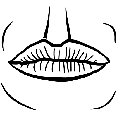 Mouth - lineart clipart