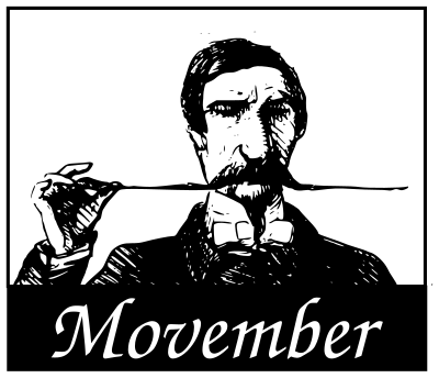 Movember mustache logo clipart