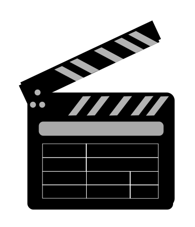 Movie clapper Board clipart