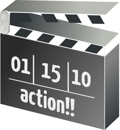 Movie clapperboard clipart
