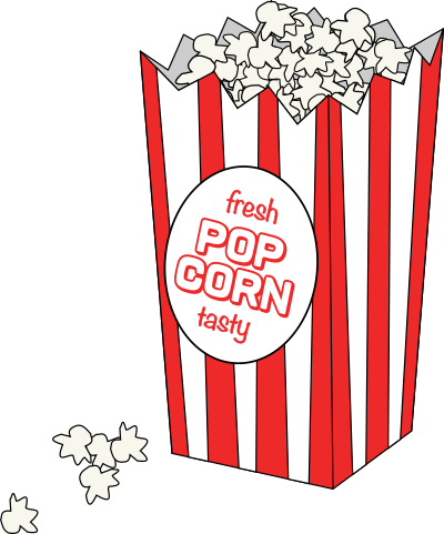 Movie Popcorn with Logo clipart