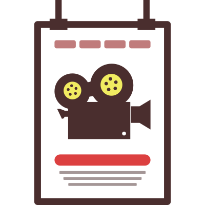 Movie poster icon clipart