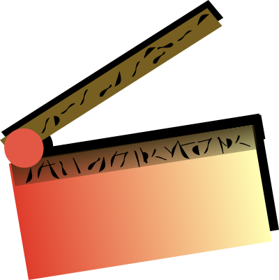 Movie slate clipart