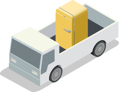 Moving an Old Refrigerator clipart