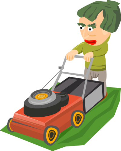 Mowing the lawn clipart