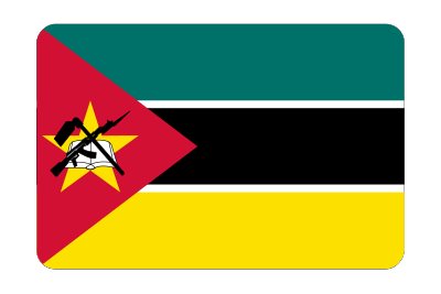 Mozambique flag (bevelled) clipart