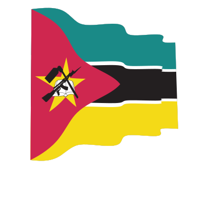 Mozambique flag waving clipart