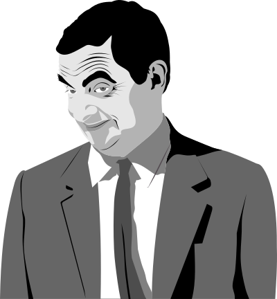 Mr. Bean (halftone) clipart