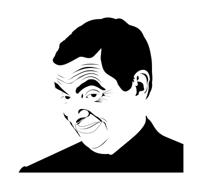 Mr. Bean Outline clipart
