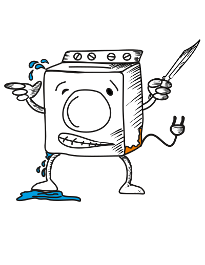 Mr. lavadora furiosa. clipart