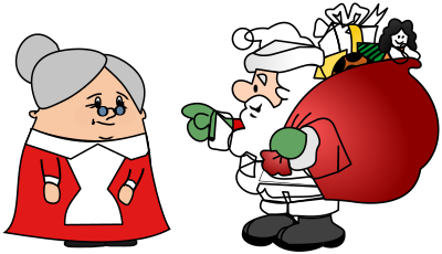 Mrs and Mr Claus clipart