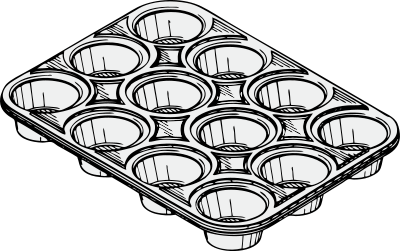 Muffin tin clipart