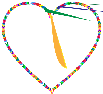 Multicolored Arrows Heart clipart