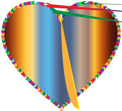 Multicolored Arrows Heart Filled 5 clipart