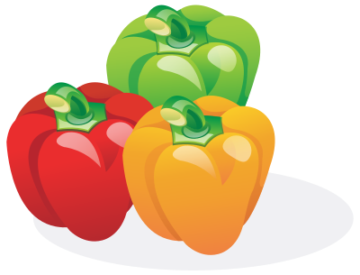 Multicolored Bell Peppers clipart